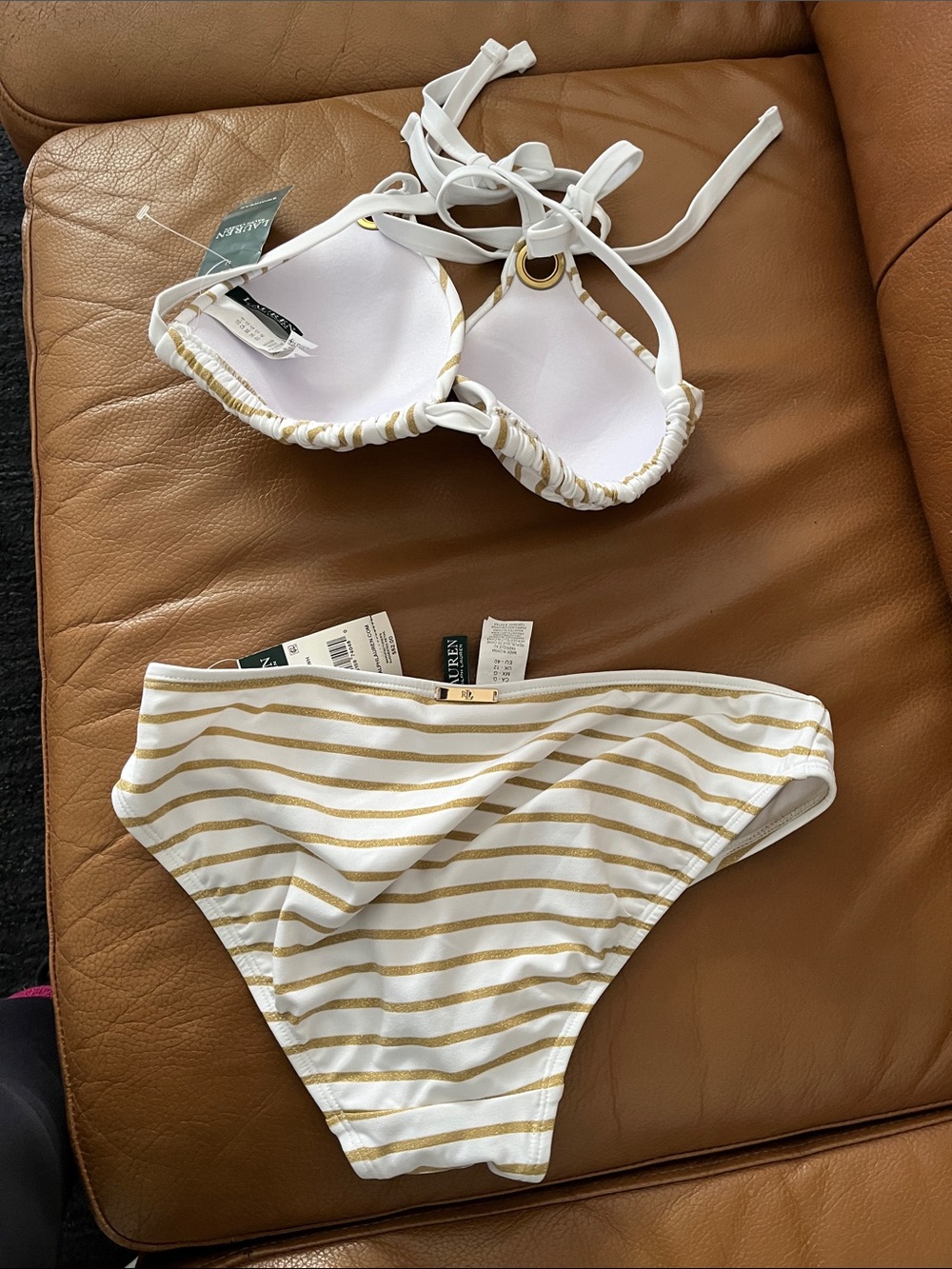 Ralph Lauren (8) bikini with golden stripes - Picture 12 of 12